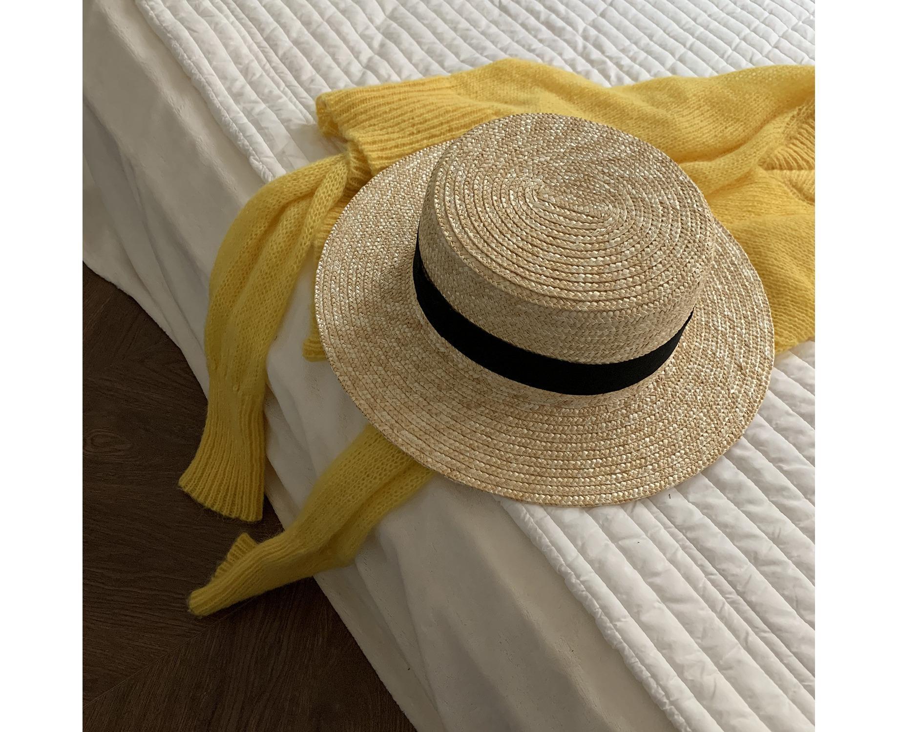 Straw Sun Hats for Women Wide Brim Boater Hat Summer Packable UV Protection Beach Hats for Women Men - Image 3