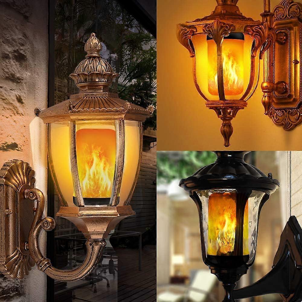 2pcs LED Flame Effect Fire Light Bulb Upgraded 4 Modes Flickering Fire Christmas Decorations Lights - Image 5