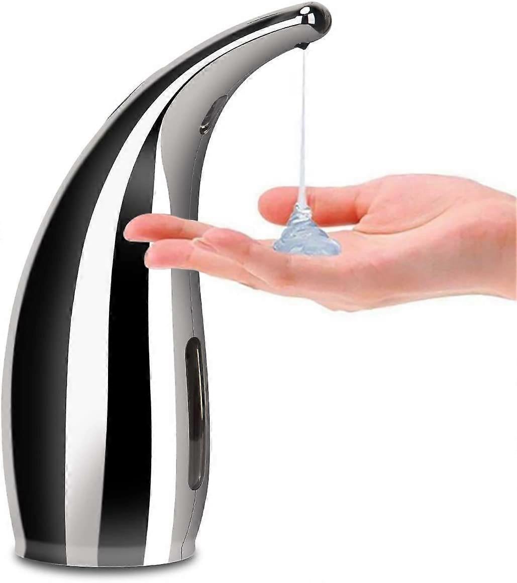 300ml Automatic Bathroom Soap Dispenser with Infrared Touchless Soap Dispenser Silver - Image 1