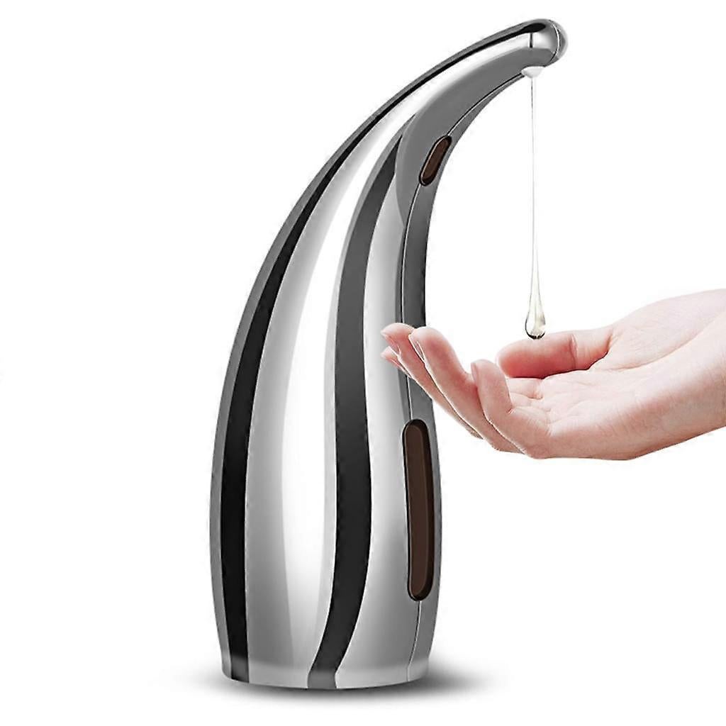300ml Automatic Bathroom Soap Dispenser with Infrared Touchless Soap Dispenser Silver - Image 2