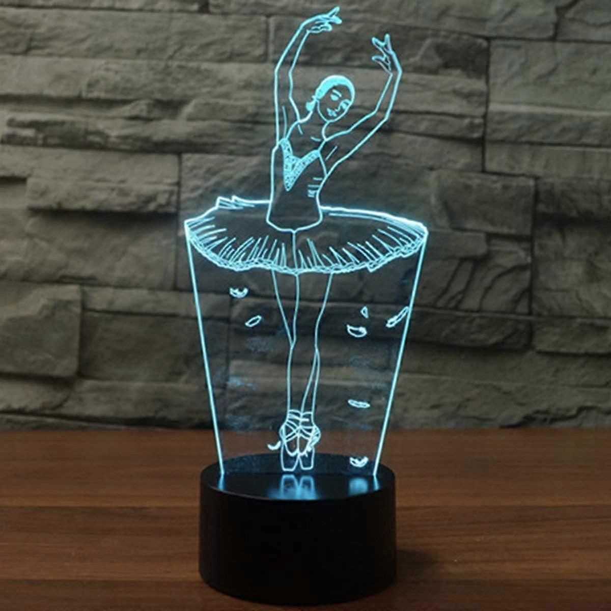 3D Optical Illusion Lamp LED Night Light Optical Illusions Night Lamp 7 Colors Touch Bedside Lamp - Image 1