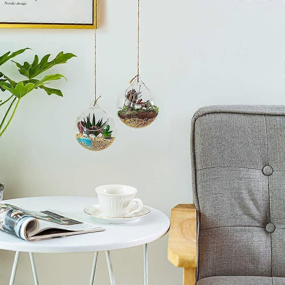 4pcs Hanging Glass Terrarium, Large Opening Vase, 10cm Plant Ball, Glass Ball for Home Planter, Wedding, Garden, DIY Design - Image 4