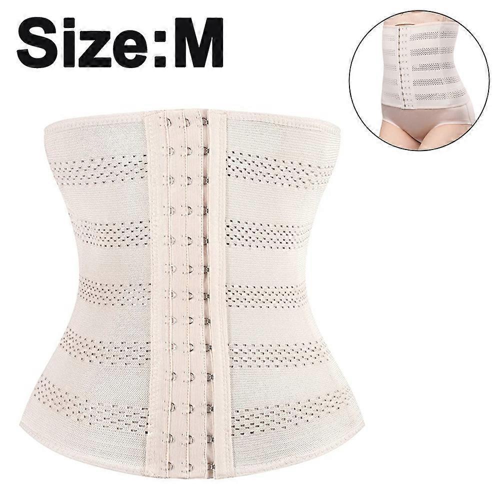 Abdominal Support Belt Hollow Body Sculpting Corset - Off-White M - Image 1