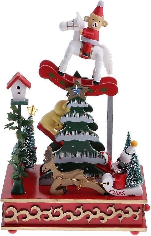 Christams Music Box Xmas Tree Santa Claus babies Wind Up Toys Ornaments Decoration - Trojans Music Box - Image 1