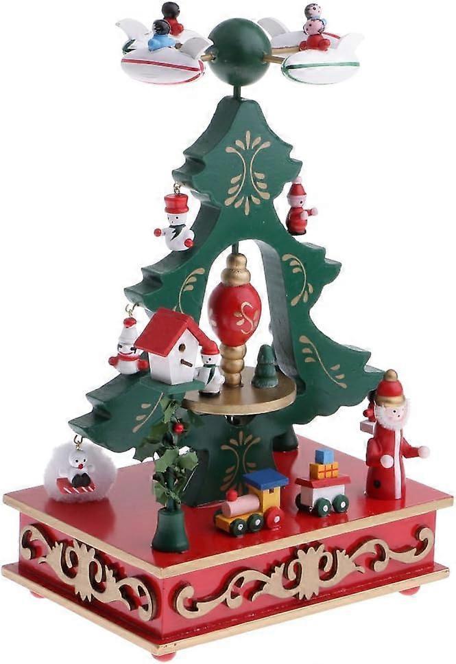Christams Music Box Xmas Tree Santa Claus babies Wind Up Toys Ornaments Decoration - Trojans Music Box - Image 3