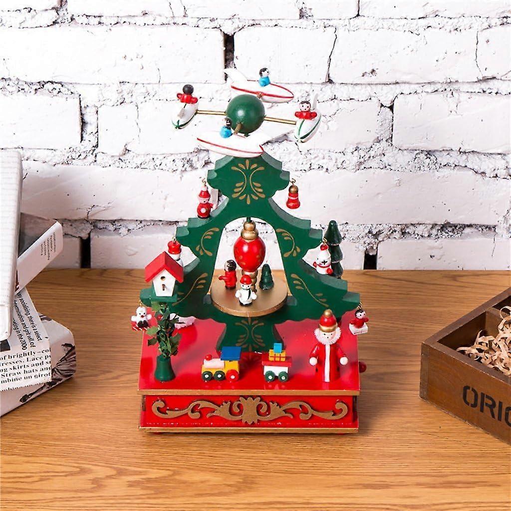 Christams Music Box Xmas Tree Santa Claus babies Wind Up Toys Ornaments Decoration - Trojans Music Box - Image 4