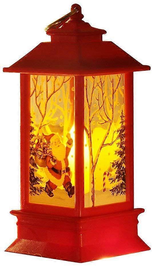 Christmas Candle piece with LED candle decoration small red - Image 1