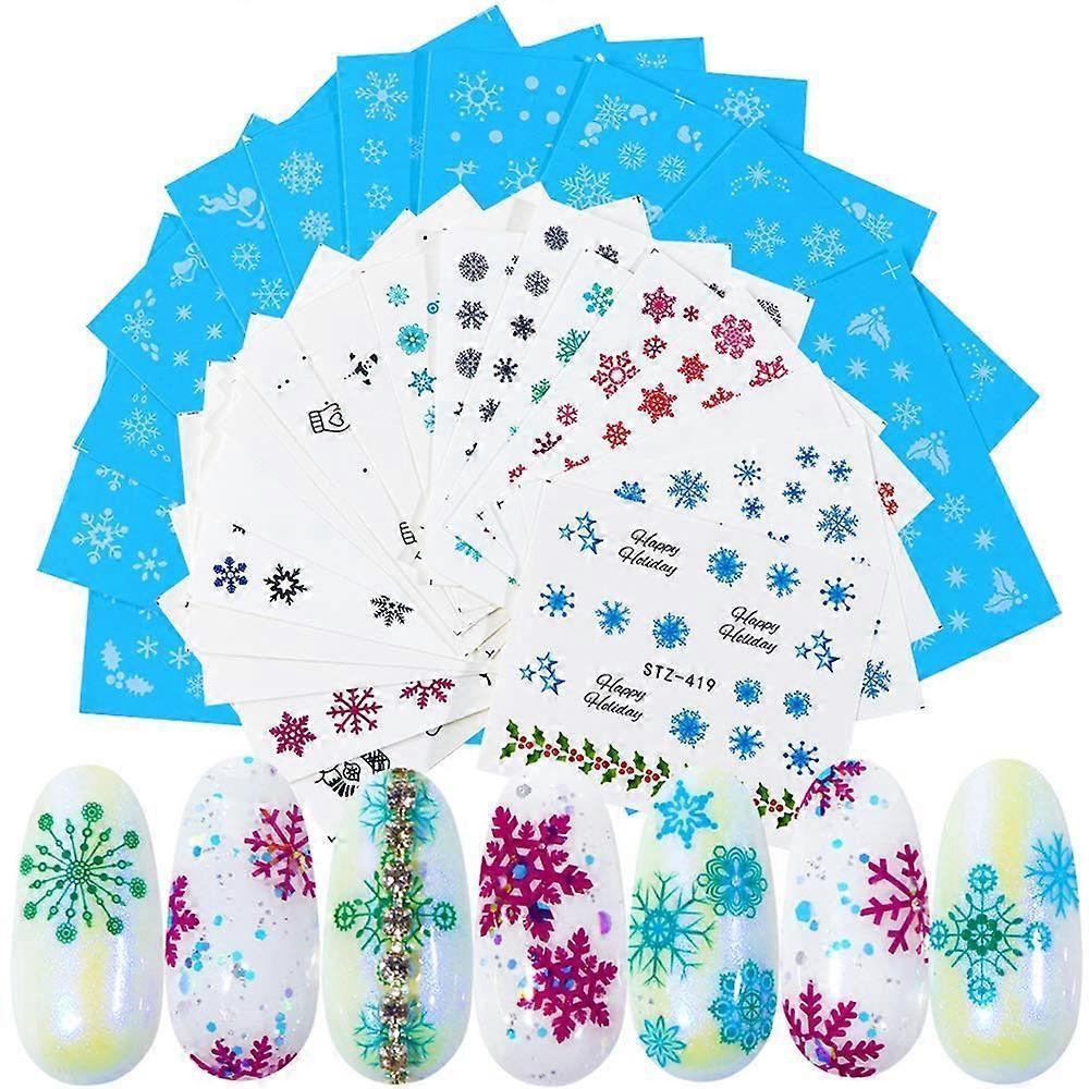 Christmas Nail Sticker New Year Water Decals Christmas Decoration Patch Watermark Nail Art Decoration - Image 1