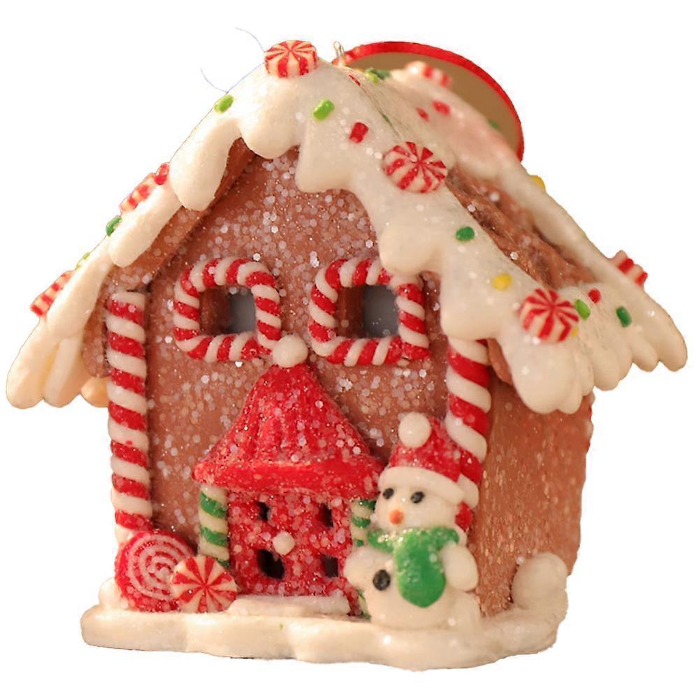 Christmas scene village houses LED lighting of Christmas buildings Christmas glowing small house - Image 1