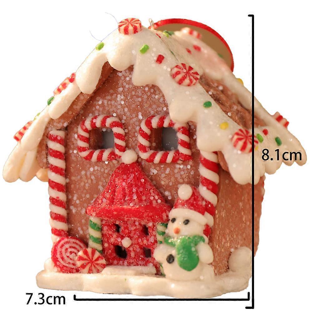 Christmas scene village houses LED lighting of Christmas buildings Christmas glowing small house - Image 2