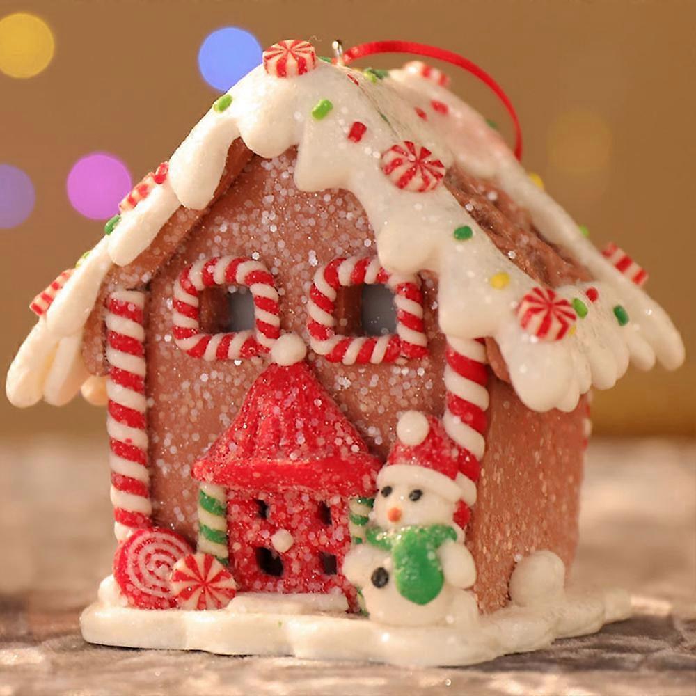 Christmas scene village houses LED lighting of Christmas buildings Christmas glowing small house - Image 3