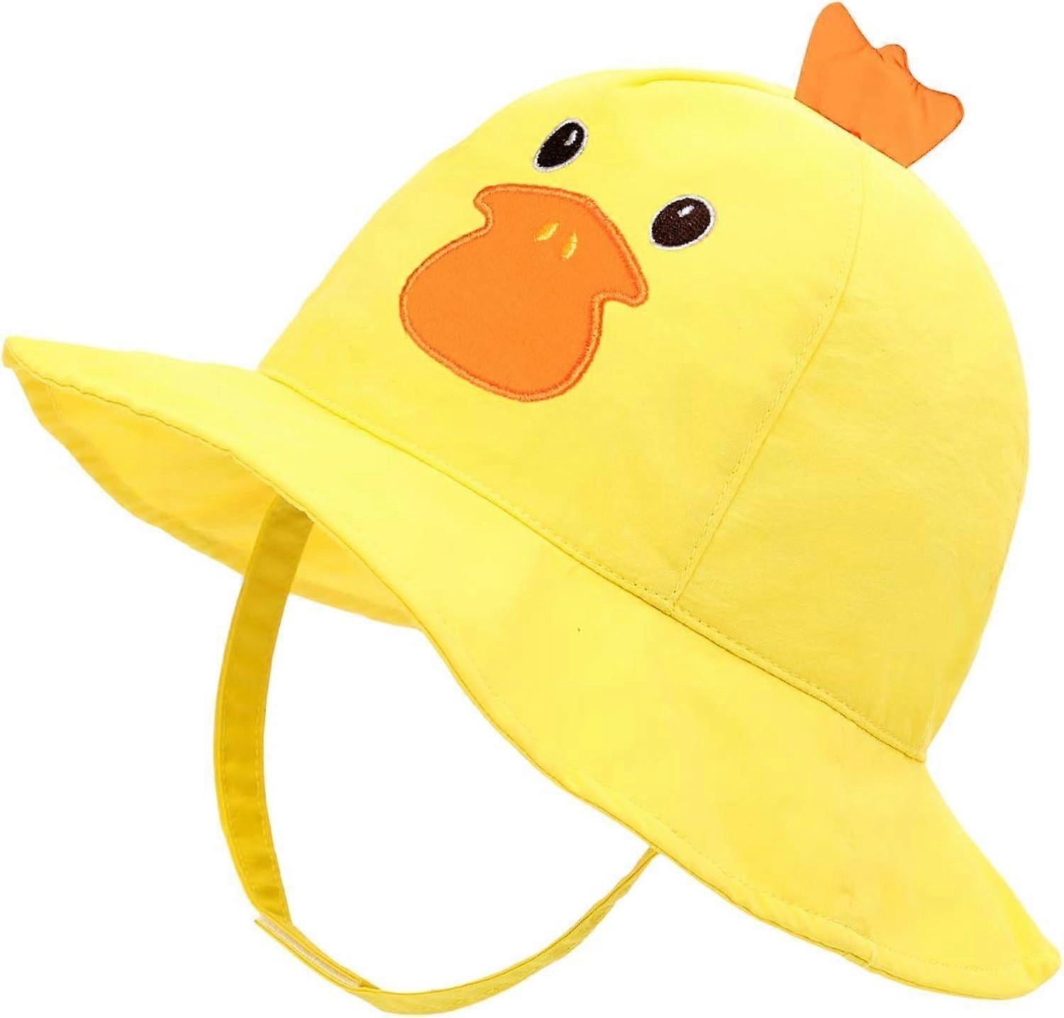 Cotton Animal Babies Bucket babies Sun Hats UPF 50+ Summer Hats Sun Protection for babies Babies babiess babiess Girls-Yellow 54cm - Image 5