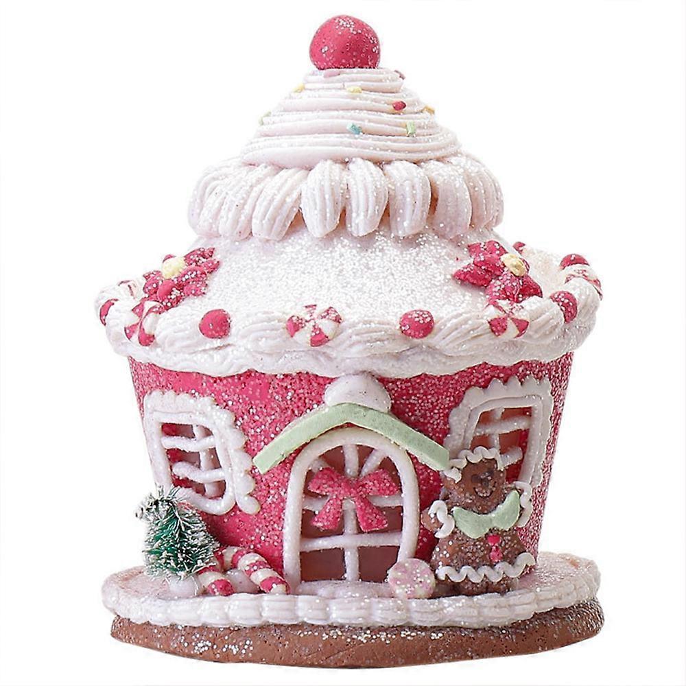 Decorative gingerbread house Christmas decoration for the Christmas tree with a castle candy - Image 2