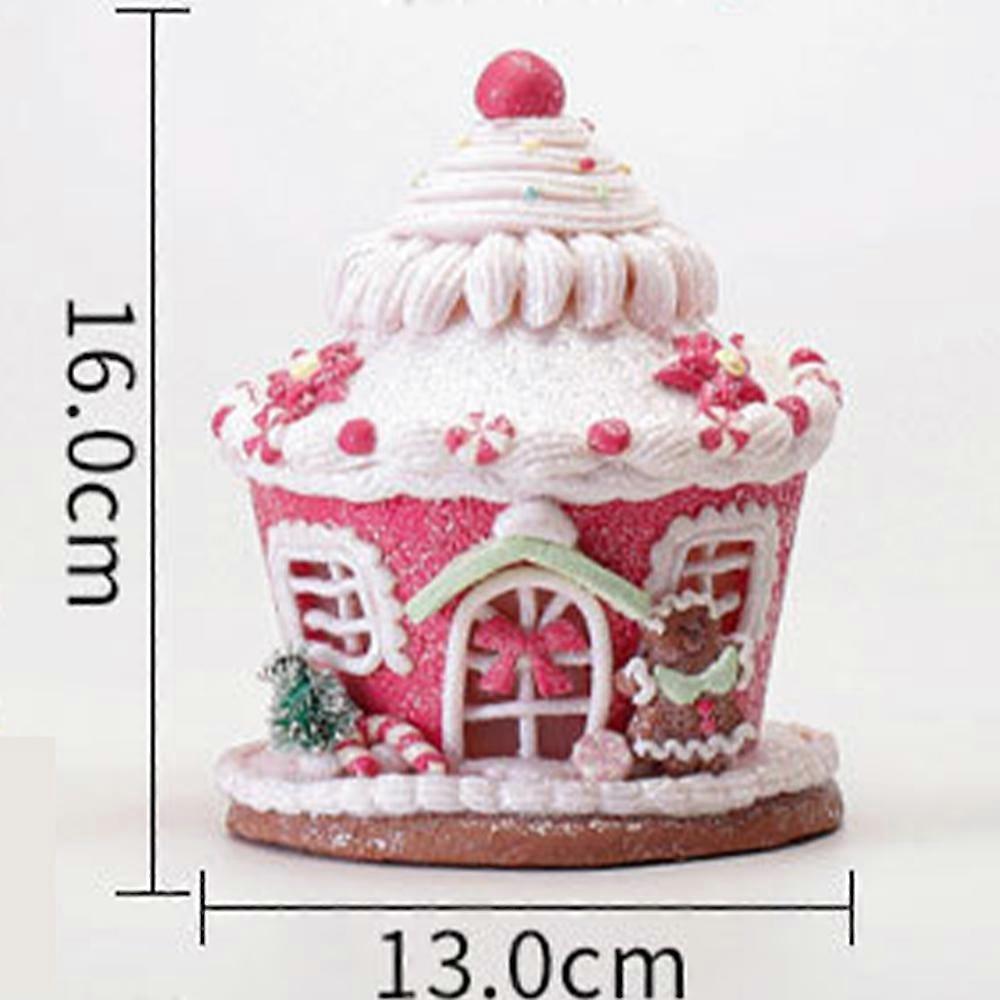 Decorative gingerbread house Christmas decoration for the Christmas tree with a castle candy - Image 3