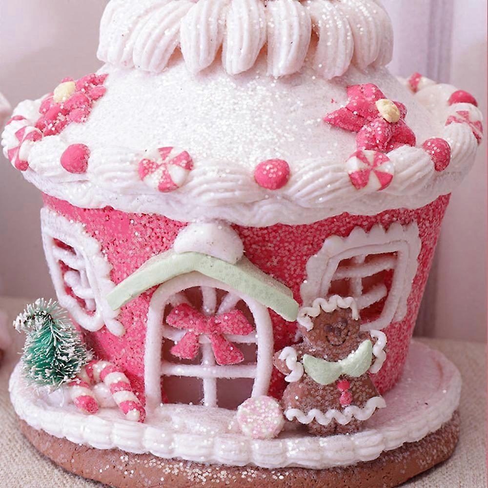 Decorative gingerbread house Christmas decoration for the Christmas tree with a castle candy - Image 5
