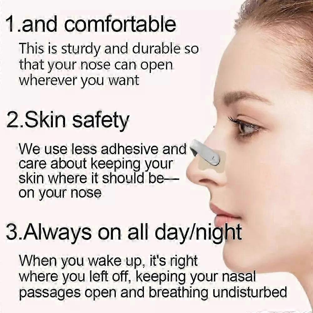 Grip Breathing Nasal Strips Stop Snoring Sleeping Aid Skin secure - Image 4