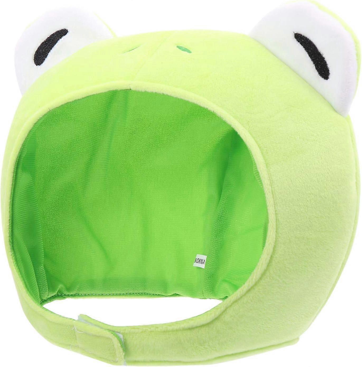 Hat Frog Ears Bunny Finn Hood Froggy The Headband Plush Adult Human Mushroom- Cartoon Shape Hat Funny Photo Headgear Hat - Image 1