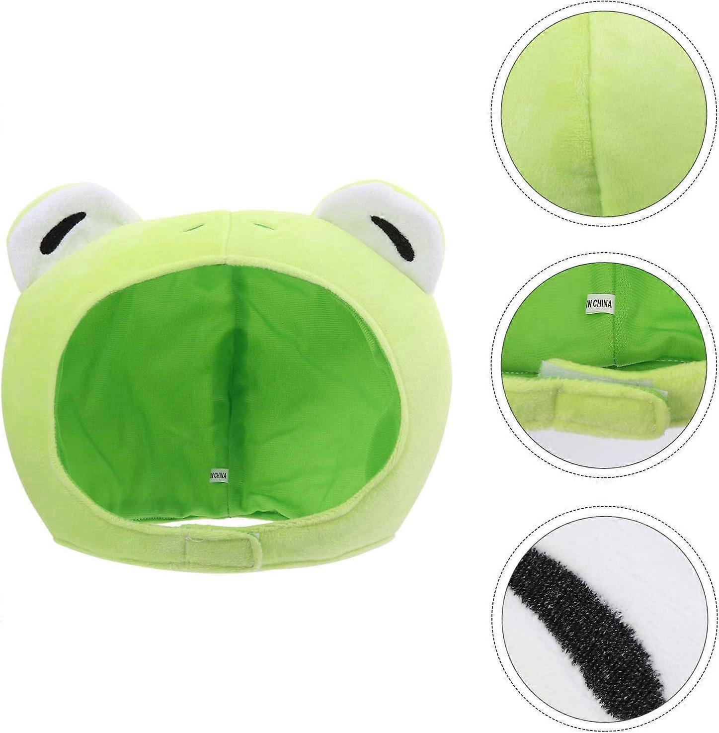 Hat Frog Ears Bunny Finn Hood Froggy The Headband Plush Adult Human Mushroom- Cartoon Shape Hat Funny Photo Headgear Hat - Image 2