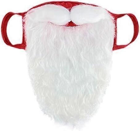 Holiday Santa Beard Face Mask Costume for Adults babies for Christmas One Size fits All Red Christmas Beard Face Mask & Washable Breathable for Adult - Image 2