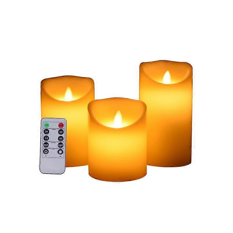 LED Candles Flameless Candles Warm White LED Candle Lights Electric Flickering LED Wick Lamp with Remote Control Timer Function - Image 1