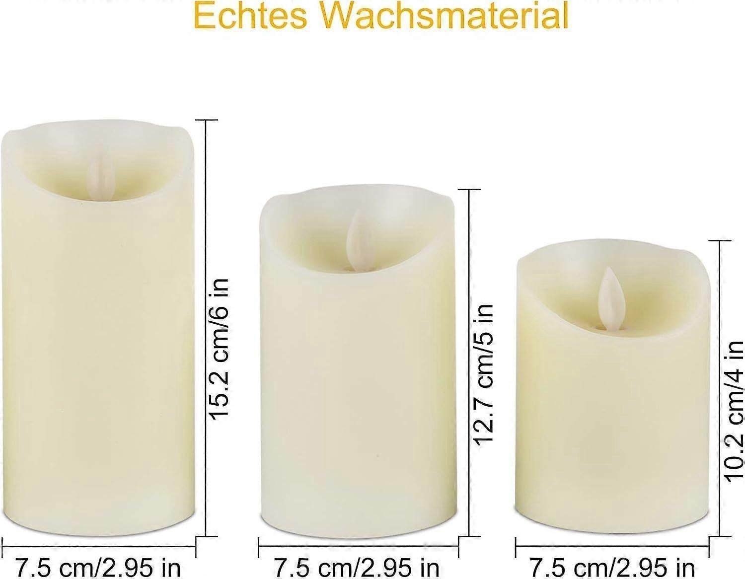 LED Candles Flameless Candles Warm White LED Candle Lights Electric Flickering LED Wick Lamp with Remote Control Timer Function - Image 2