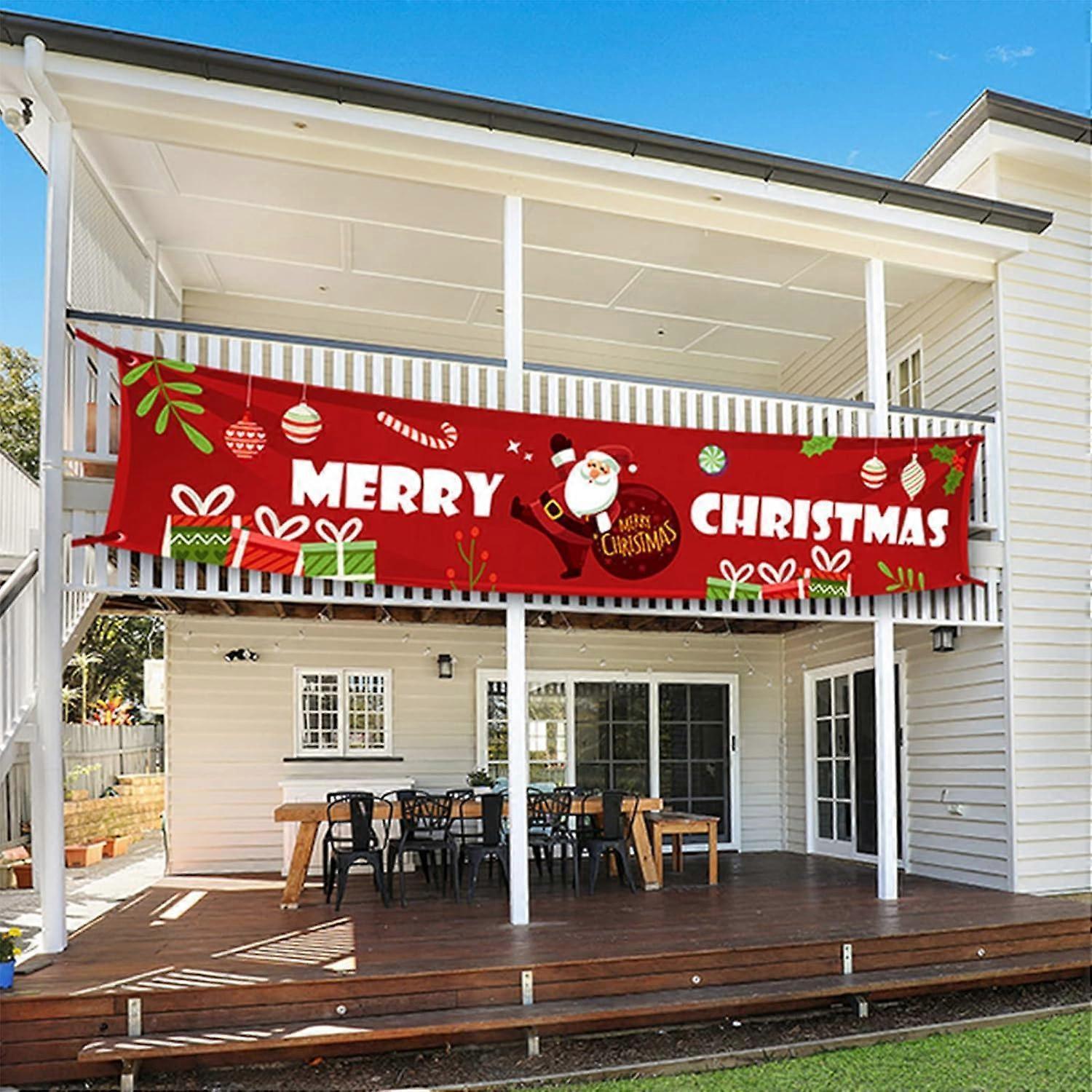 Christmas Decoration Banner, Merry Christmas Banner, Red Merry Christmas Banner, Merry Christmas Banner for Indoor and Outdoor - Image 4