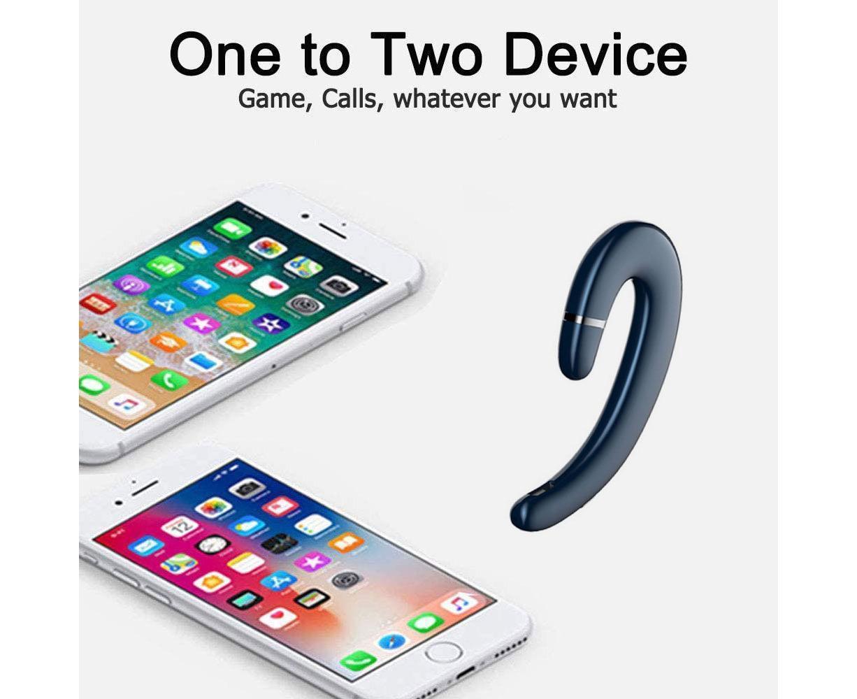 Ear Hook Wireless Headphones - Non Ear Plug - Single Ear Noise Cancelling Headset with Mic - Image 2