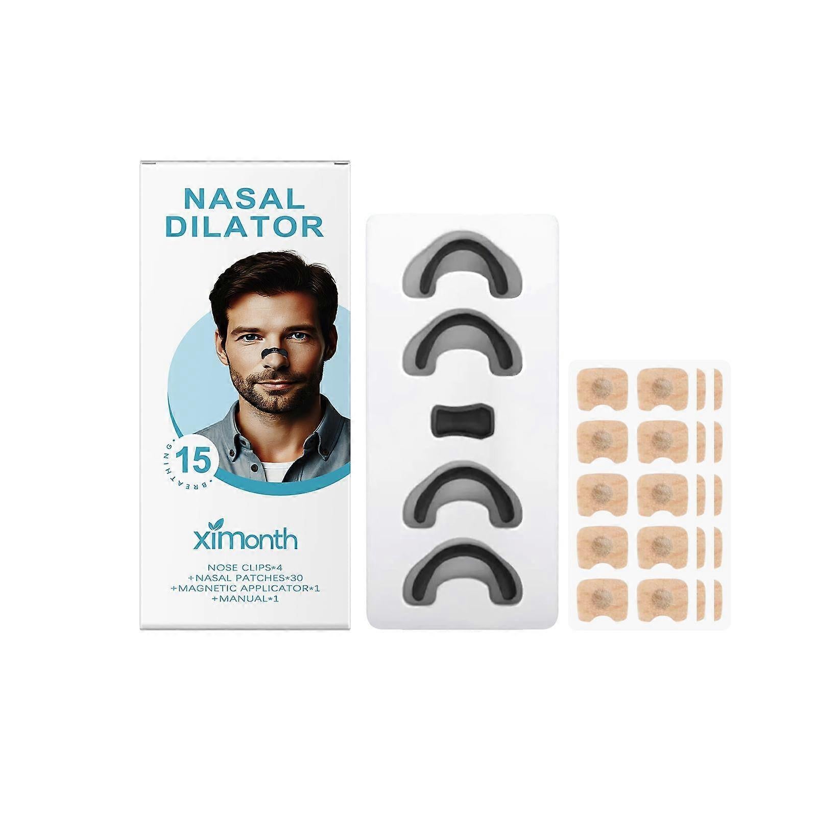 45Pcs Grip Nose Patch Set Reduces Snoring and Nasal Discomfort Sleep Care - Image 1