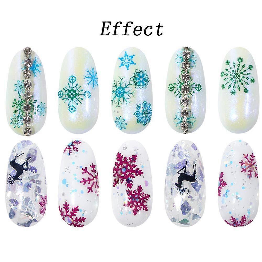 Christmas Nail Sticker New Year Water Decals Christmas Decoration Patch Watermark Nail Art Decoration - Image 5