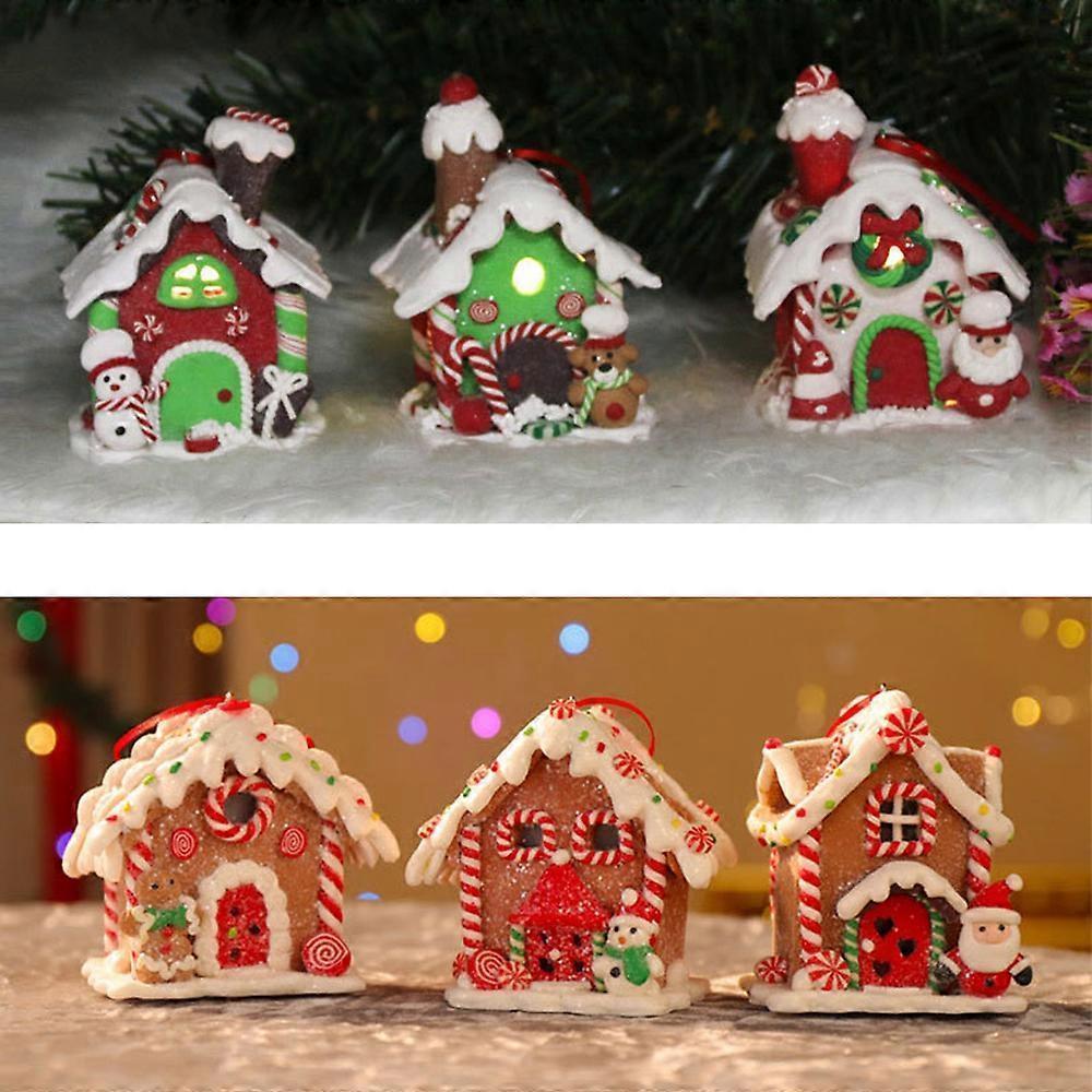 Christmas scene village houses LED lighting of Christmas buildings Christmas glowing small house - Image 5