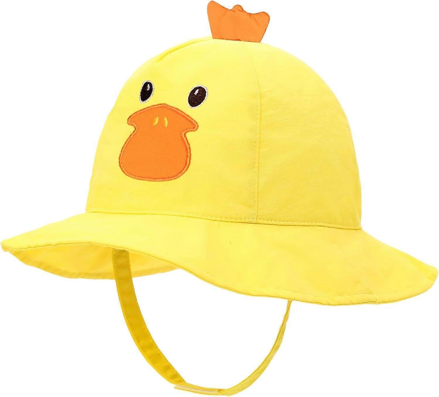 Cotton Animal Babies Bucket babies Sun Hats UPF 50+ Summer Hats Sun Protection for babies Babies babiess babiess Girls-Yellow 54cm - Image 1