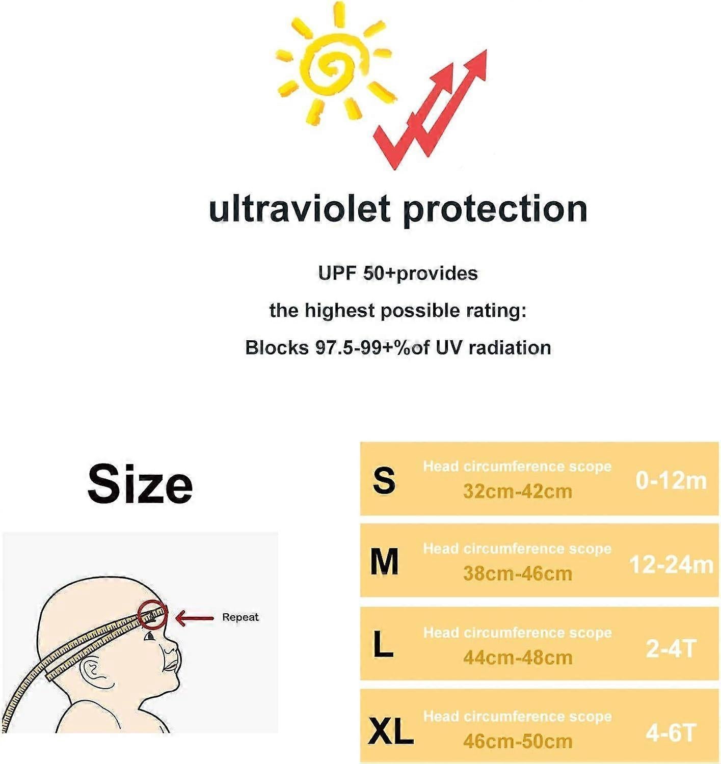 Cotton Animal Babies Bucket babies Sun Hats UPF 50+ Summer Hats Sun Protection for babies Babies babiess babiess Girls-Yellow 54cm - Image 4