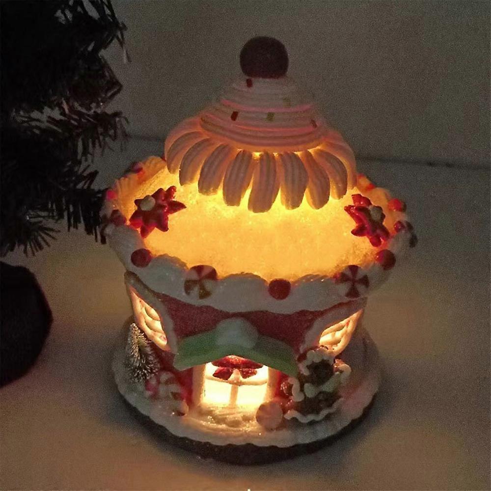 Decorative gingerbread house Christmas decoration for the Christmas tree with a castle candy - Image 4