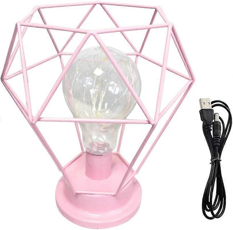 Desk Lamps Bedside Lamp Diamond Table Lamp Made of Nordic Wire Decorative USB LED Desk Lamp Battery-operated - Image 1