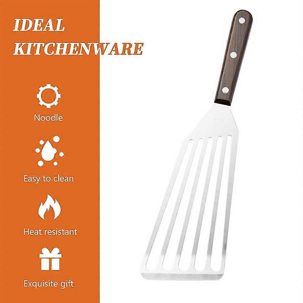 Heat Resistant Fish Spatula - Stainless Steel Metal Spatula for Non-Stick Pans - Premium Spatula - Image 4