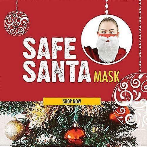 Holiday Santa Beard Face Mask Costume for Adults babies for Christmas One Size fits All Red Christmas Beard Face Mask & Washable Breathable for Adult - Image 5