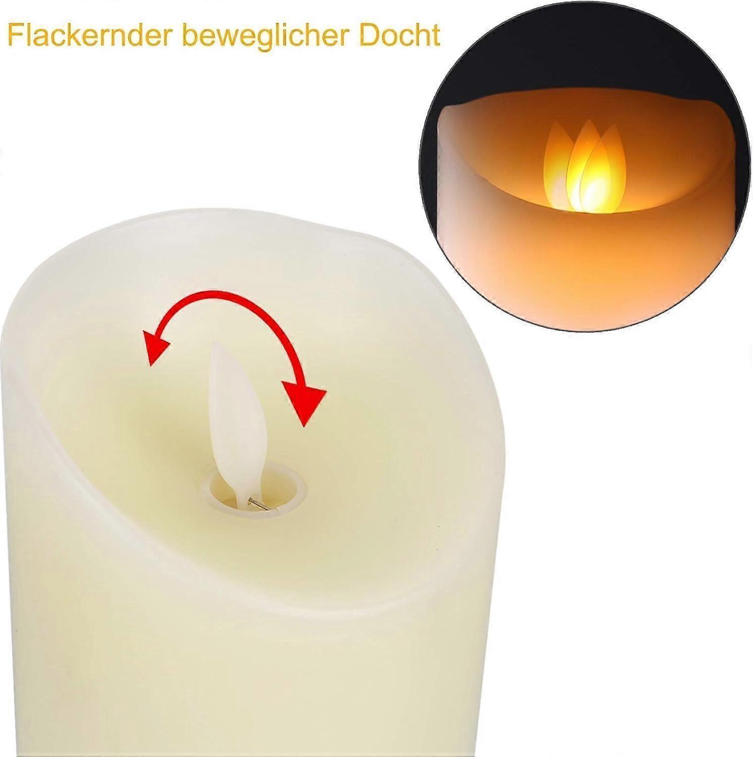 LED Candles Flameless Candles Warm White LED Candle Lights Electric Flickering LED Wick Lamp with Remote Control Timer Function - Image 4
