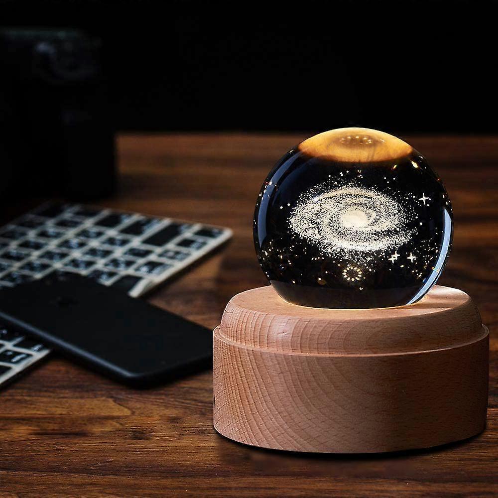 Music Box 3D Crystal Music Boxes,Luminous Rotating Ball Musical Box Dimmable,Music Box Gift for babies, Christmas Birthday Decoration - Image 2