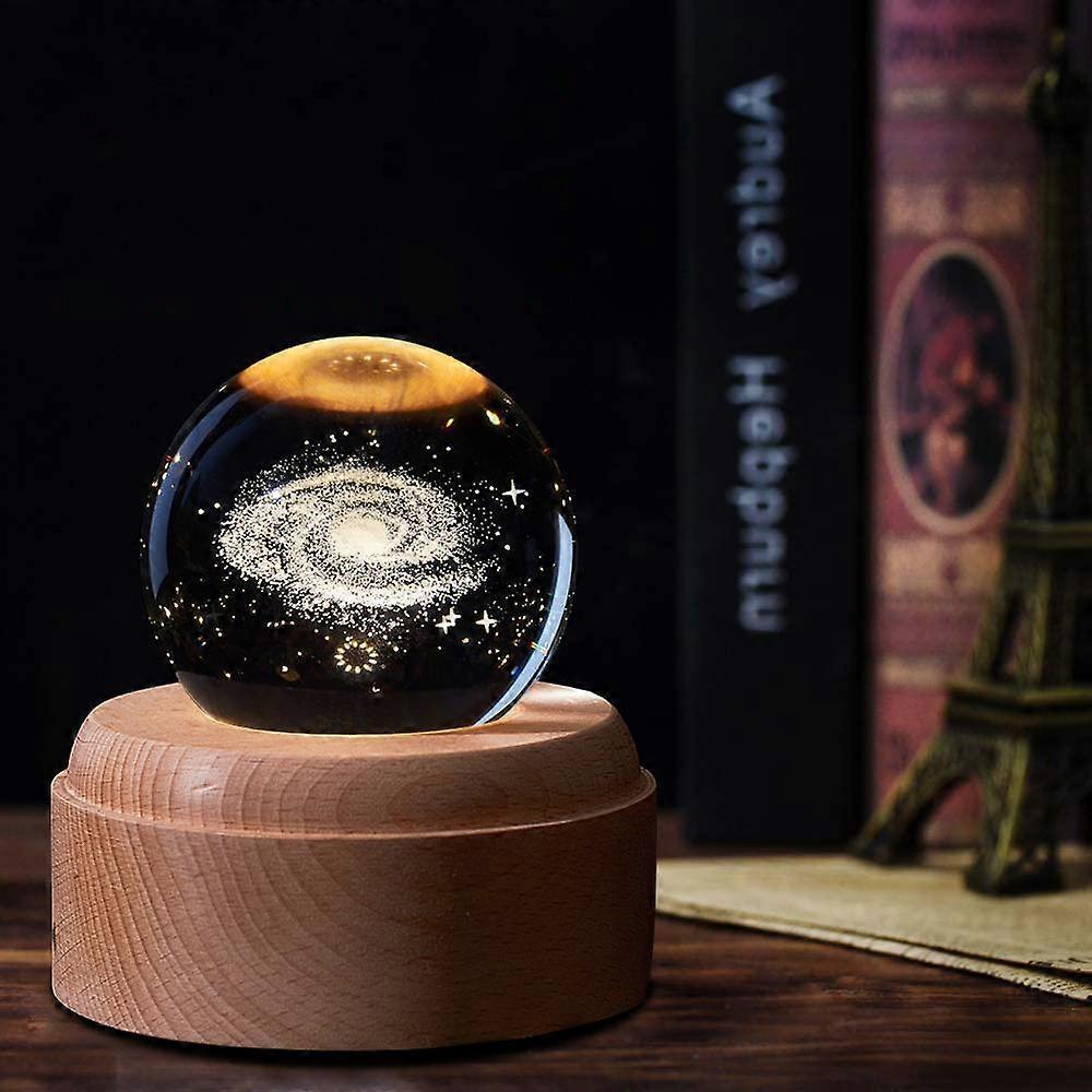 Music Box 3D Crystal Music Boxes,Luminous Rotating Ball Musical Box Dimmable,Music Box Gift for babies, Christmas Birthday Decoration - Image 3