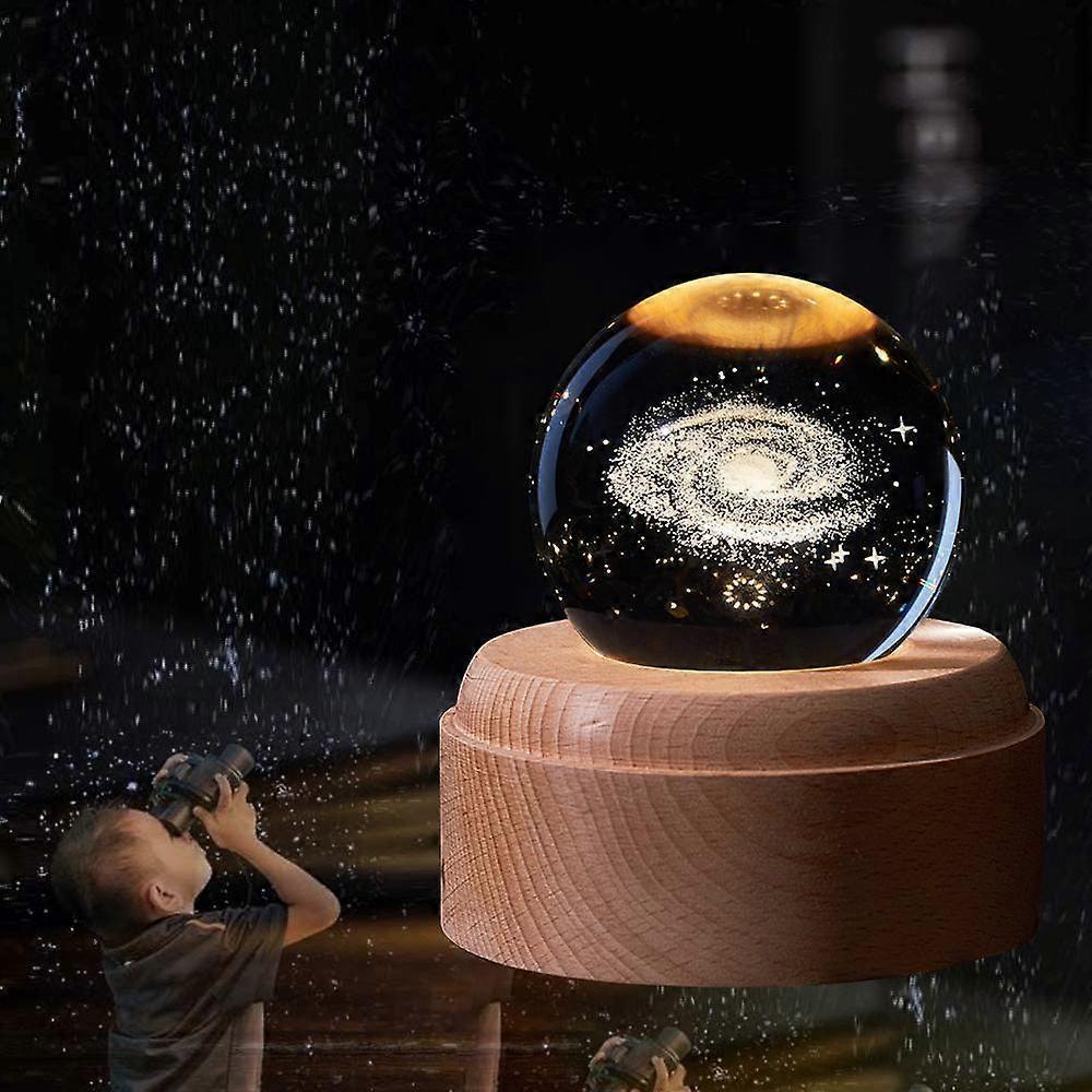 Music Box 3D Crystal Music Boxes,Luminous Rotating Ball Musical Box Dimmable,Music Box Gift for babies, Christmas Birthday Decoration - Image 5