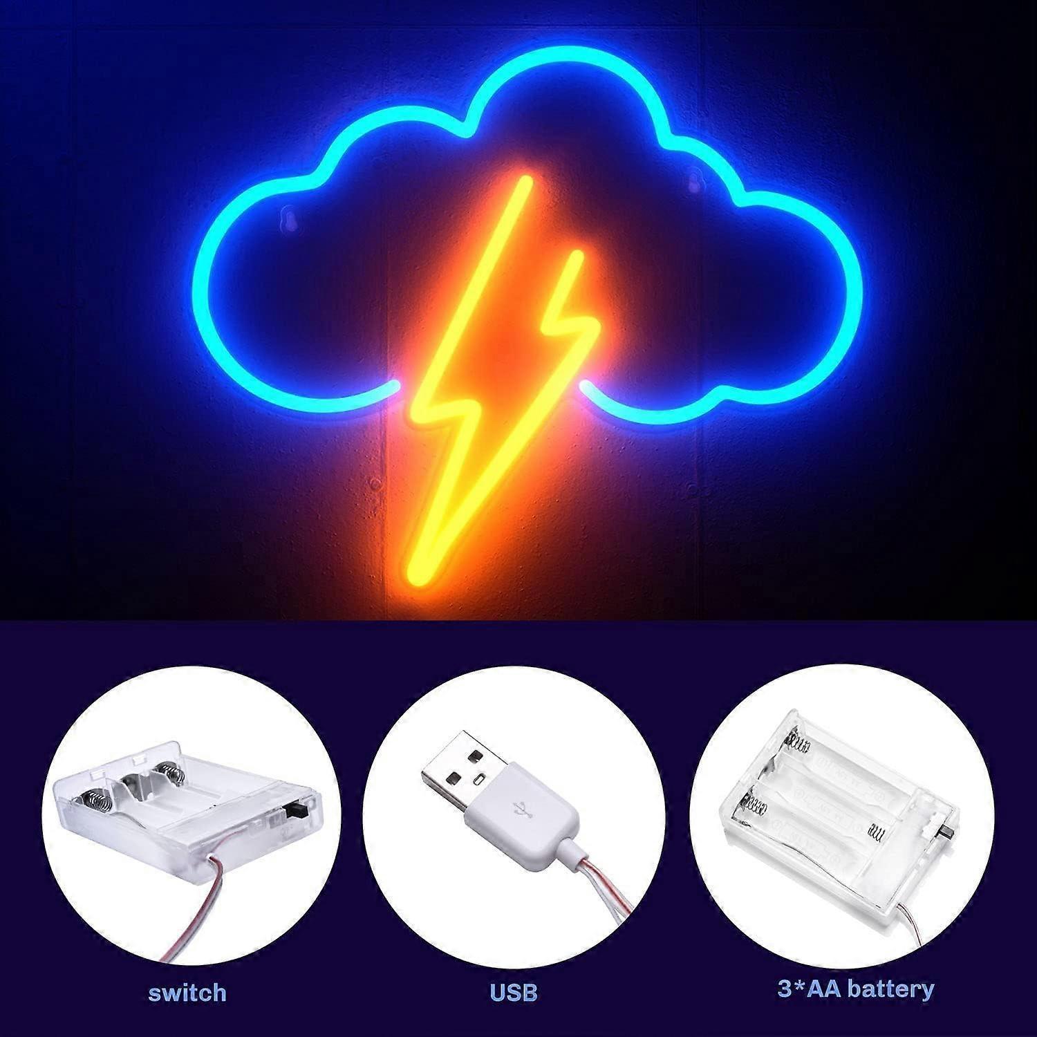 Neon Sign Acrylic Cloud Neon Battery or USB Powered Neon LED Wall Decor Neon Sign for Bedroom - Image 4