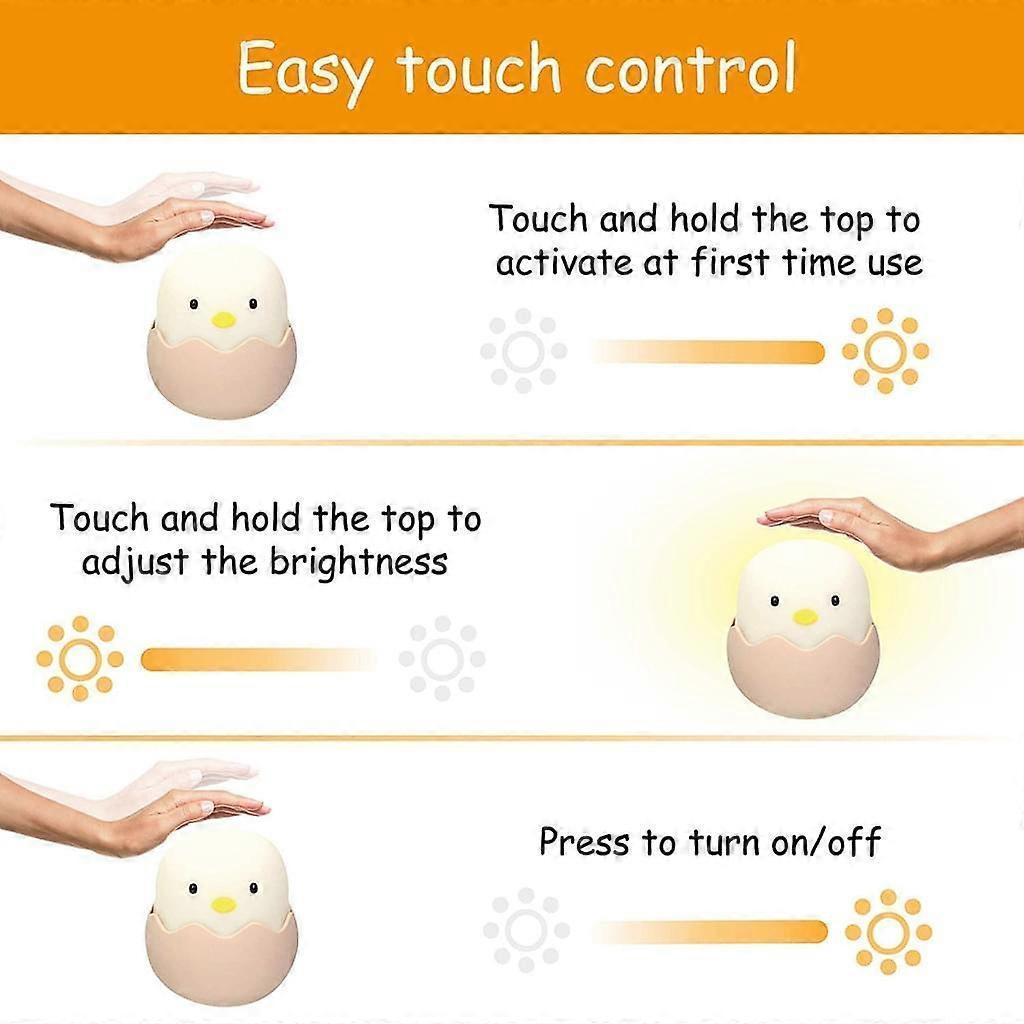 Nursing light dimmable - LED night light chick for Babies - silicone touch lamp for babies - Image 3