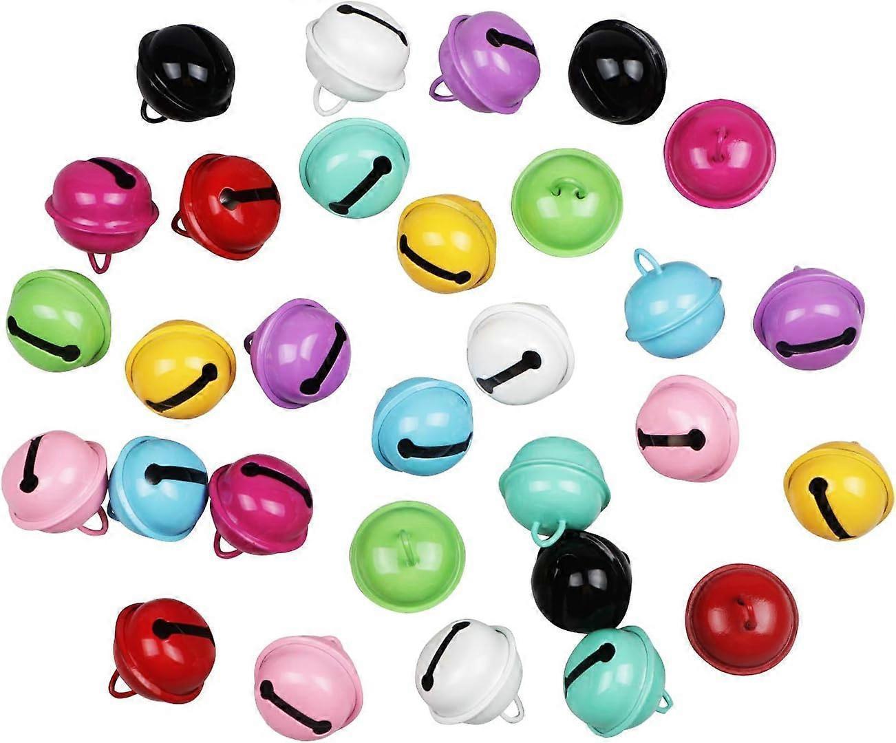 Pack of 10 22mm Small Bells, Jingle Bells, Colorful Craft Bells, Mixed Small Christmas Bells for Pets - Image 2