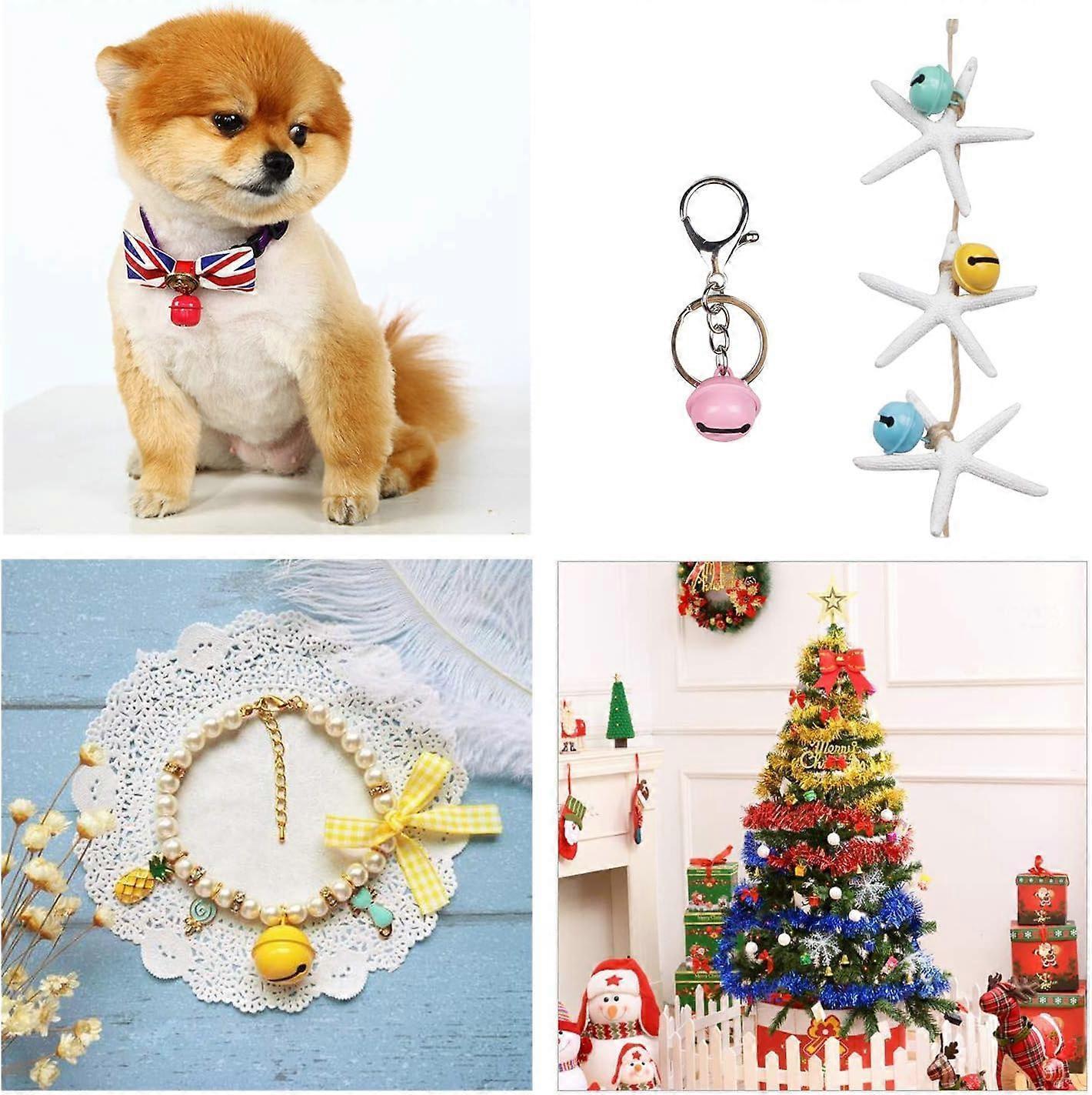 Pack of 10 22mm Small Bells, Jingle Bells, Colorful Craft Bells, Mixed Small Christmas Bells for Pets - Image 4