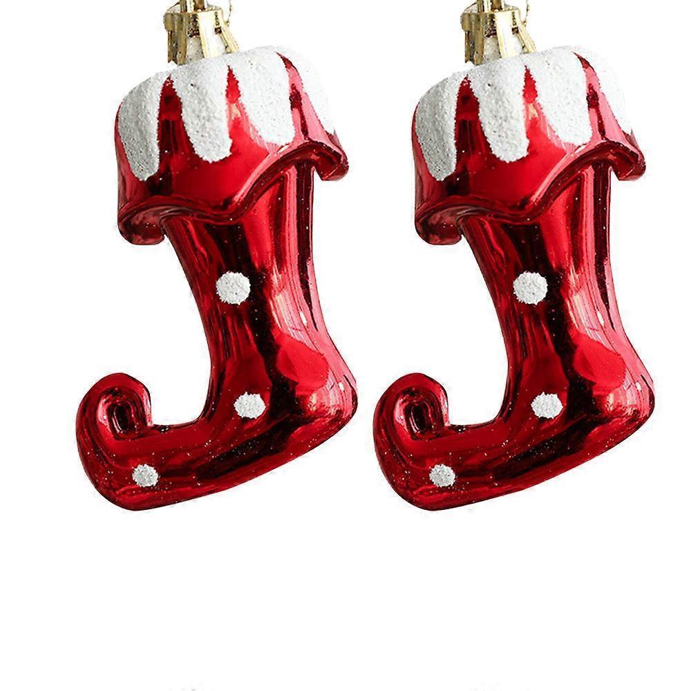 Plastic Christmas balls, Christmas tree decorations, Christmas balls, Christmas tree decorations, Christmas tree decorations (boots) - Image 2