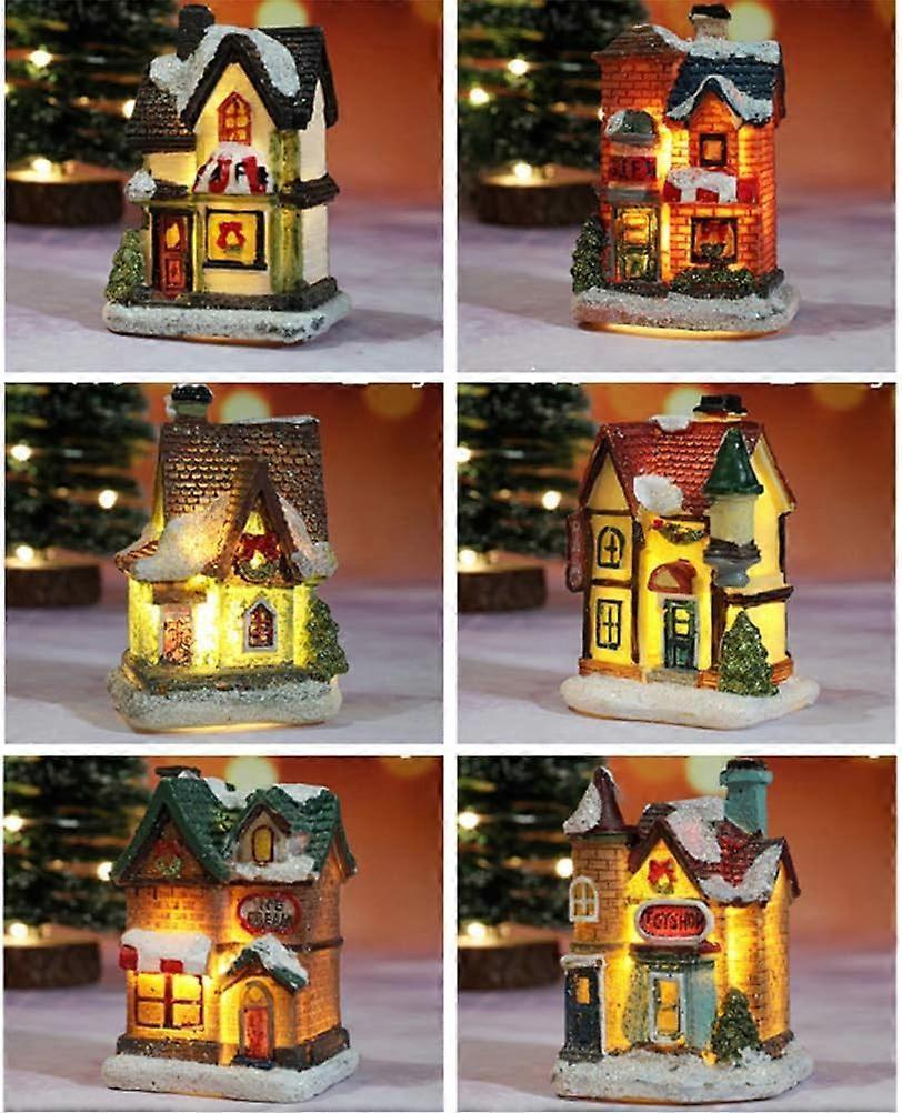 Santa Claus Wonderland Led Light Miniature Village Houses for Christmas Decorations Scene - Image 3