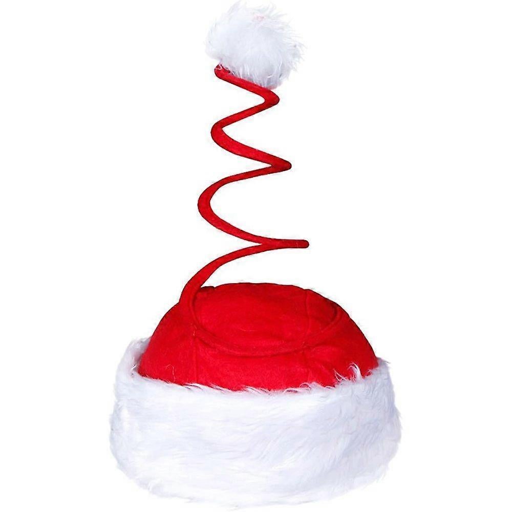Spiral Spring for Santa Hat Santa Hat Spring Fan Santa Claus Hat Christmas Clothes Christmas Decorations - Image 1