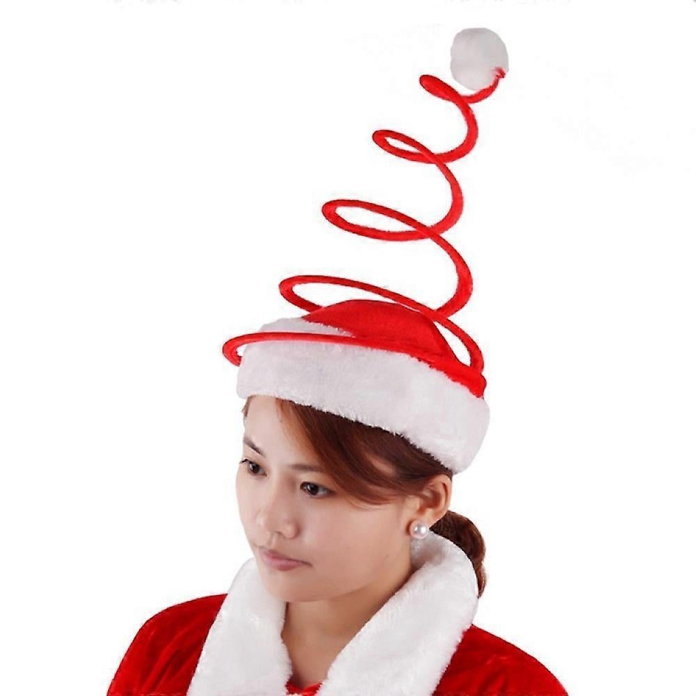Spiral Spring for Santa Hat Santa Hat Spring Fan Santa Claus Hat Christmas Clothes Christmas Decorations - Image 5