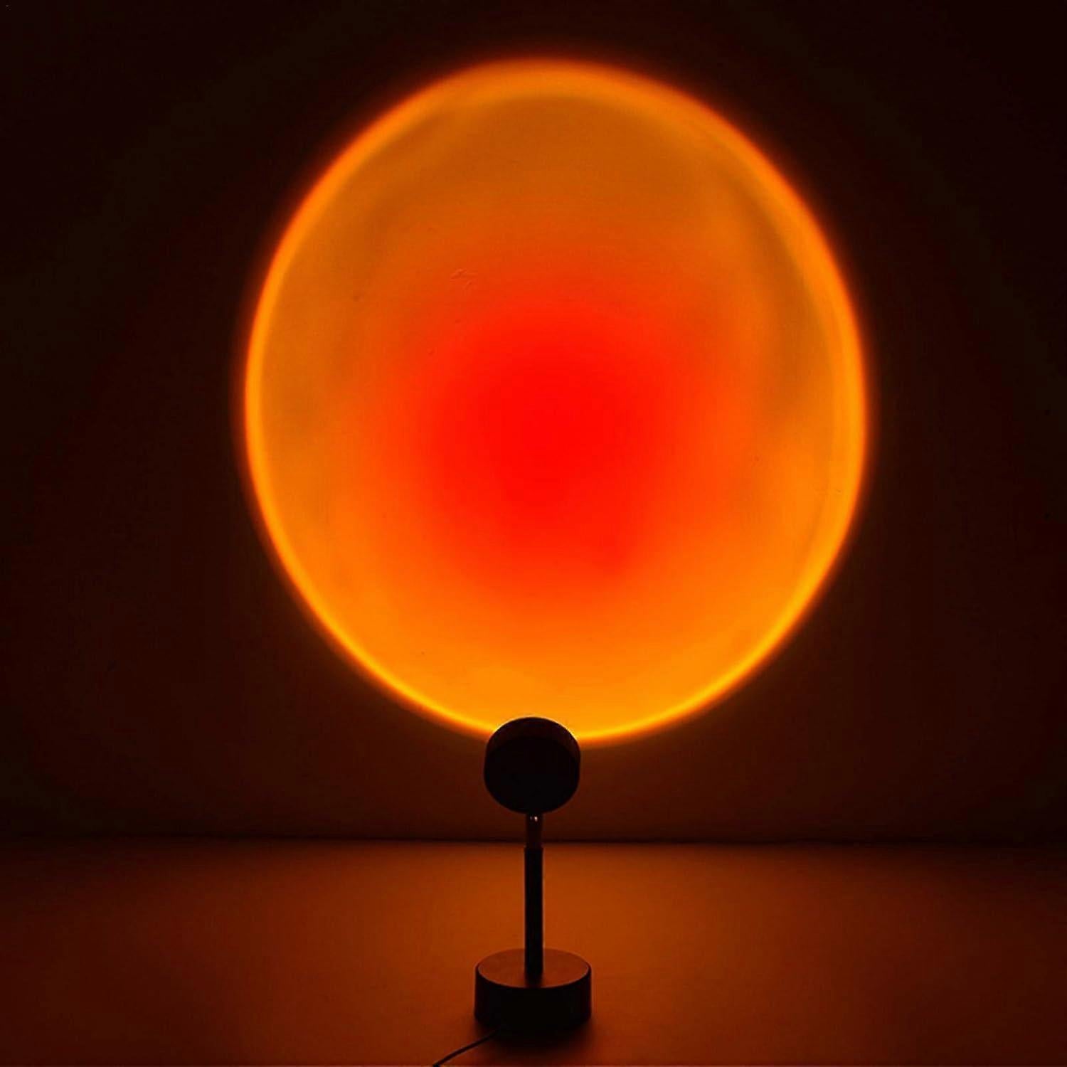 Sunset Projection Floor Lamp, Rainbow/Sunset Night Light Projector Led Light Lamp, 180-Degree Rotating Background Light - Image 1
