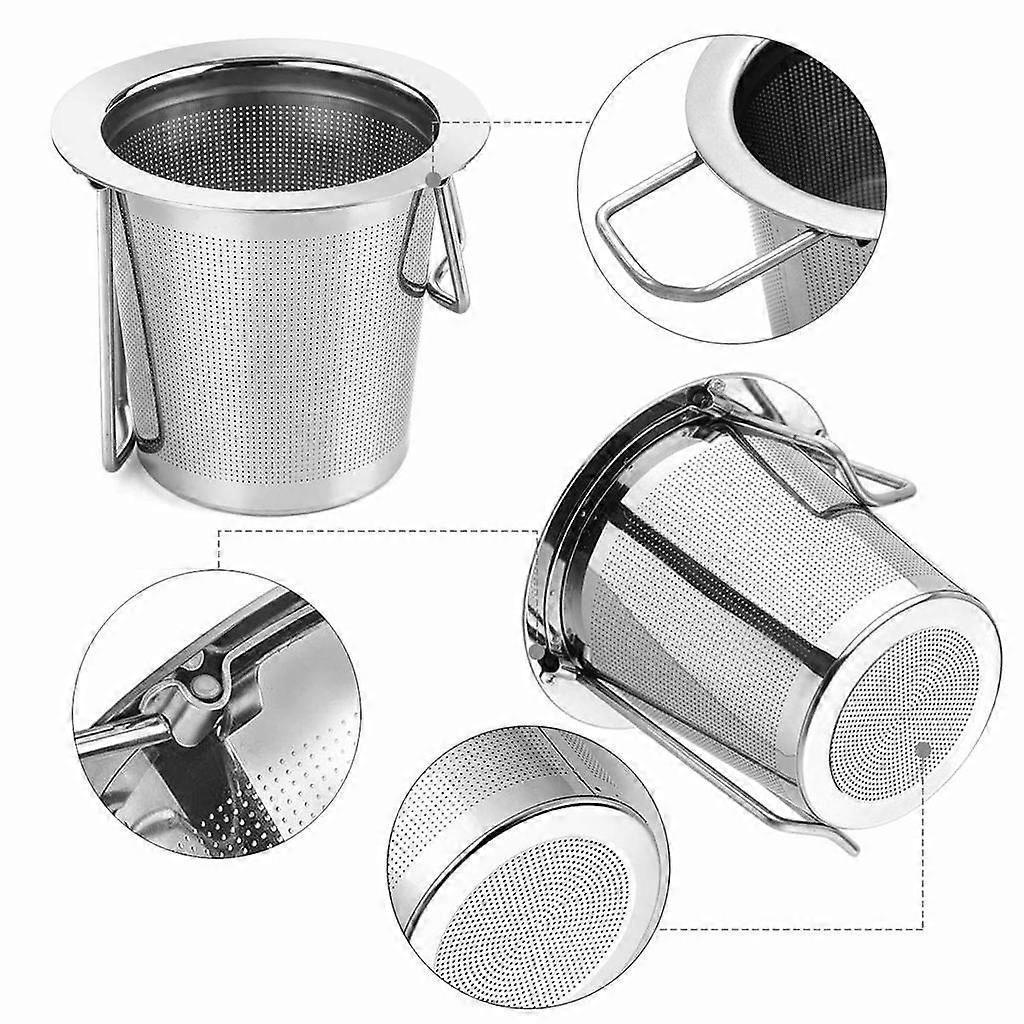 Tea Strainer Tea Filter Made of 304 Stainless Steel with Foldable Handle Design Reusable Extra Fine Mesh Strainer - Image 3